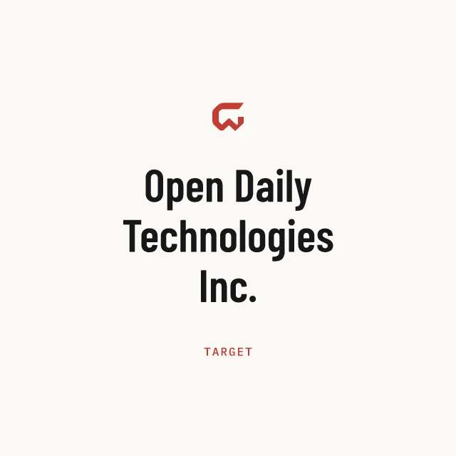 Target: Open Daily Technologies Inc.
