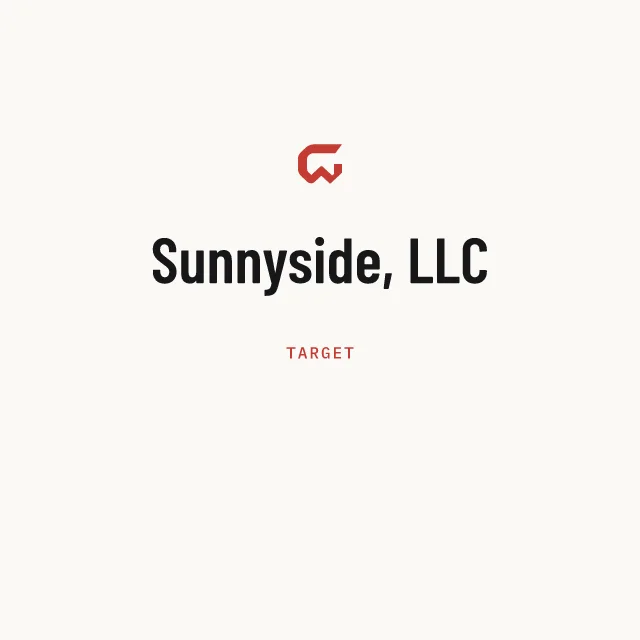 Target: Sunnyside, LLC