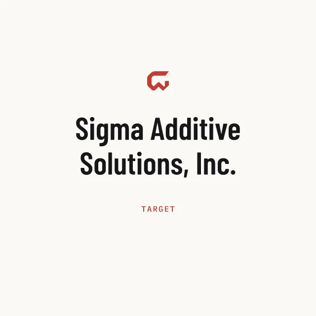 Target: Sigma Additive Solutions, Inc.