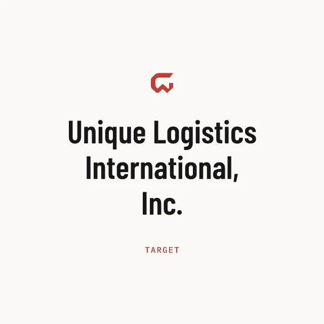 Target: Unique Logistics International, Inc.