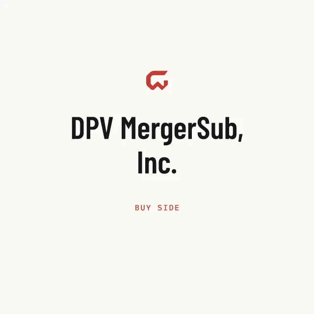 Buy side: DPV MergerSub, Inc.