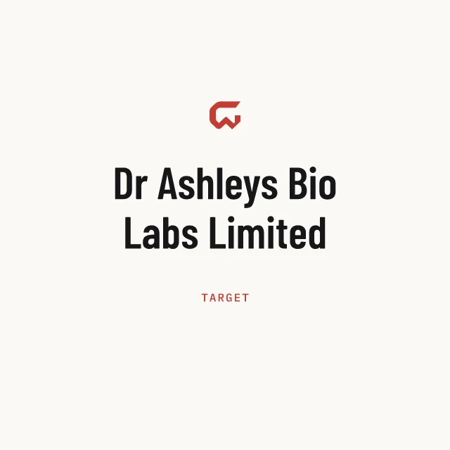 Target: Dr Ashleys Bio Labs Limited