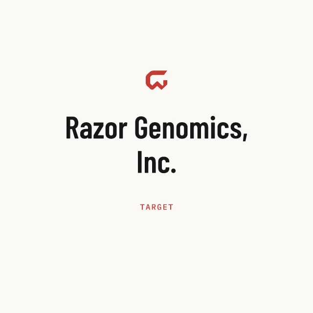 Target: Razor Genomics, Inc.