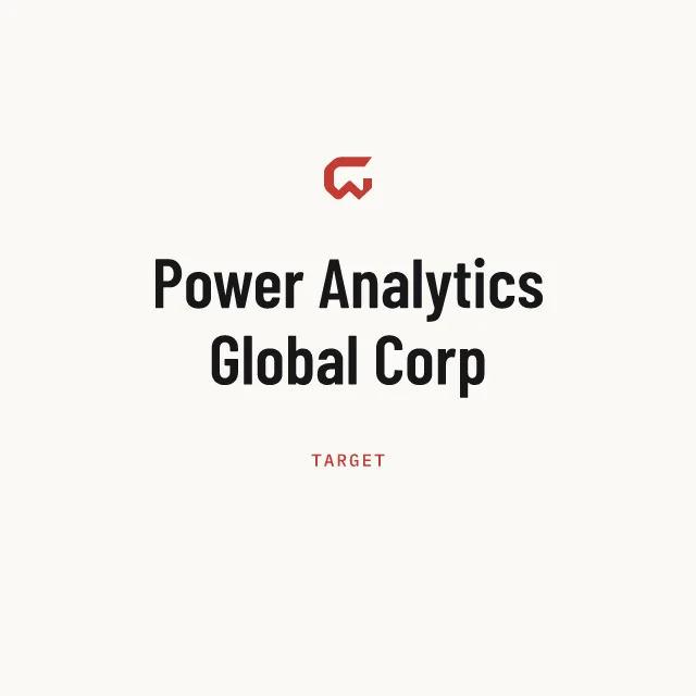 Target: Power Analytics Global Corp