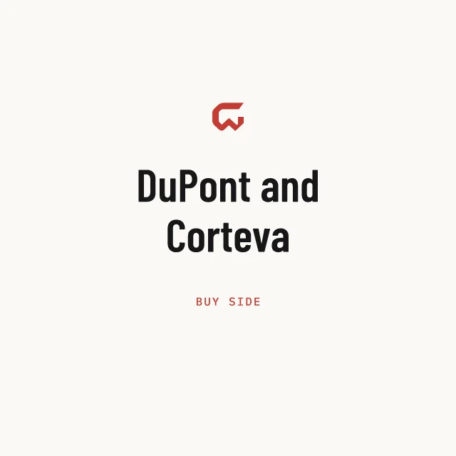 Buy side: DuPont and Corteva