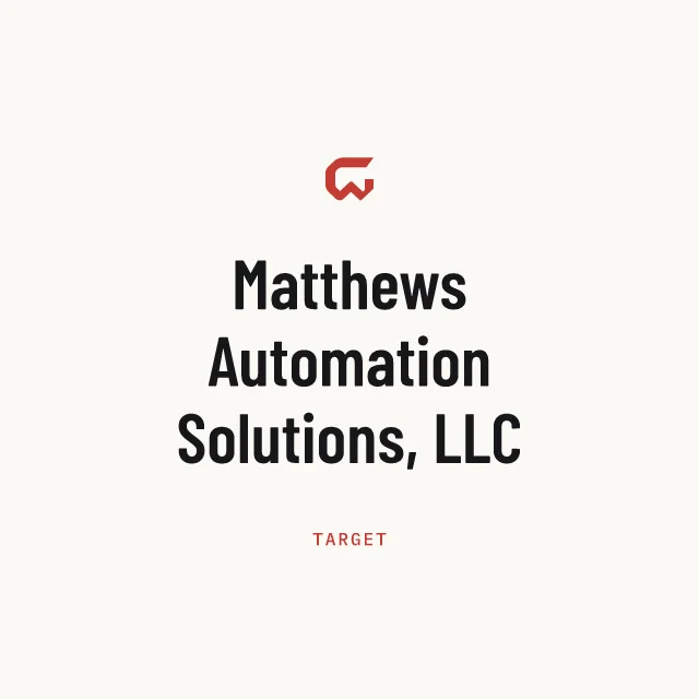 Target: Matthews Automation Solutions, LLC