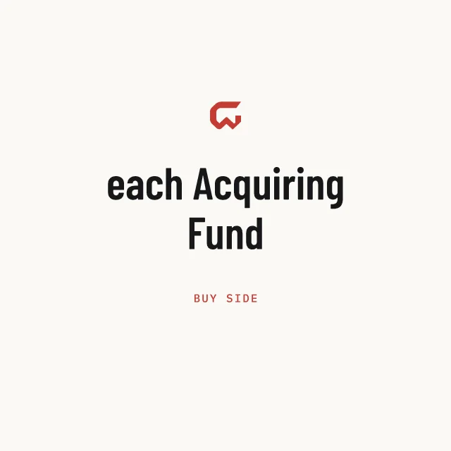Buy side: each Acquiring Fund