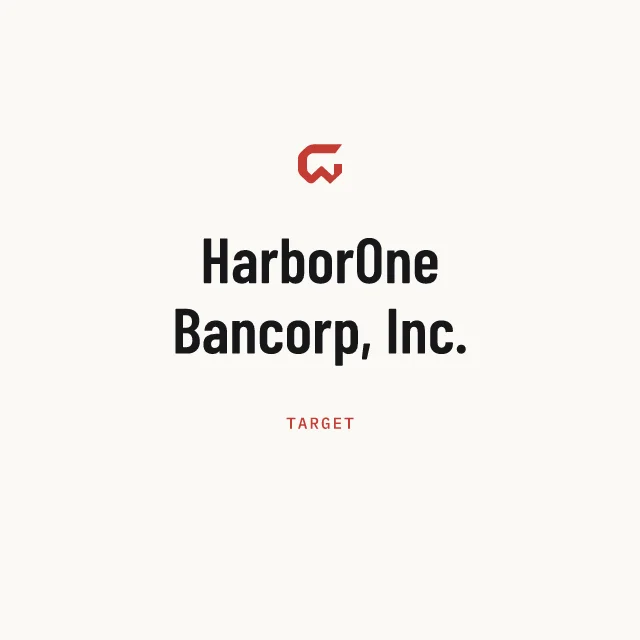 Target: HarborOne Bancorp, Inc.