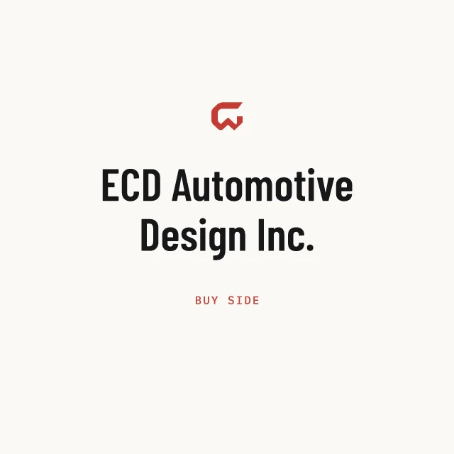 Buy side: ECD Automotive Design Inc.