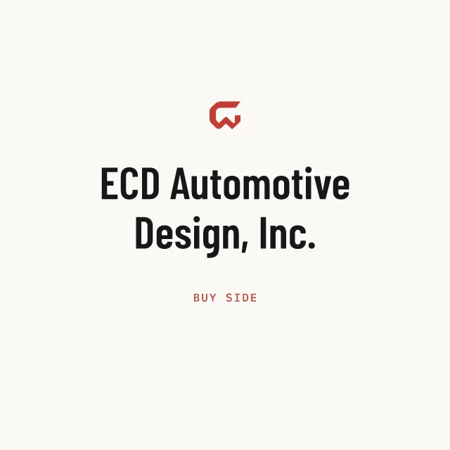 Buy side: ECD Automotive Design, Inc.