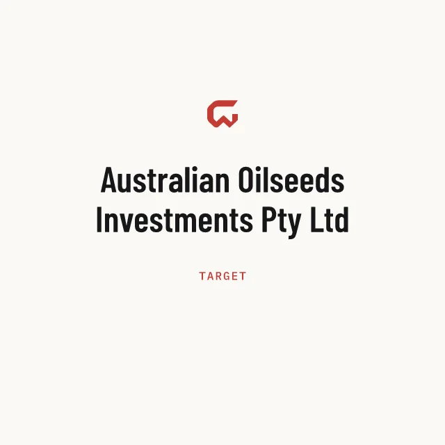 Target: Australian Oilseeds Investments Pty Ltd