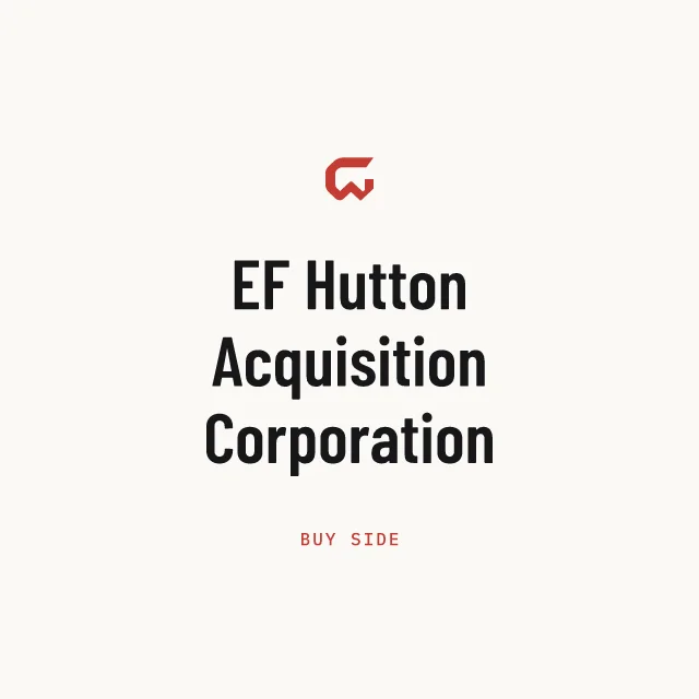 Buy side: EF Hutton Acquisition Corporation