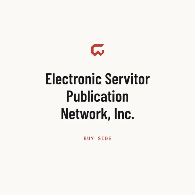 Buy side: Electronic Servitor Publication Network, Inc.