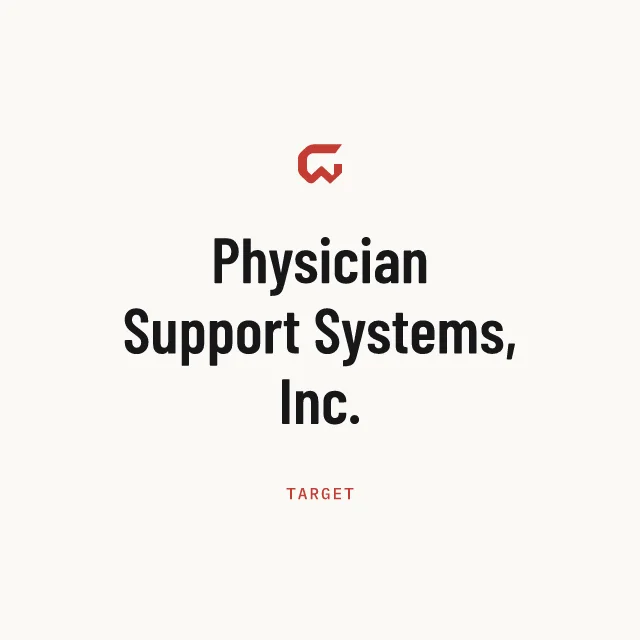 Target: Physician Support Systems, Inc.