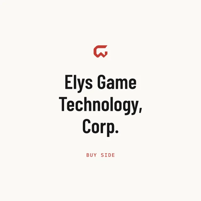 Buy side: Elys Game Technology, Corp.
