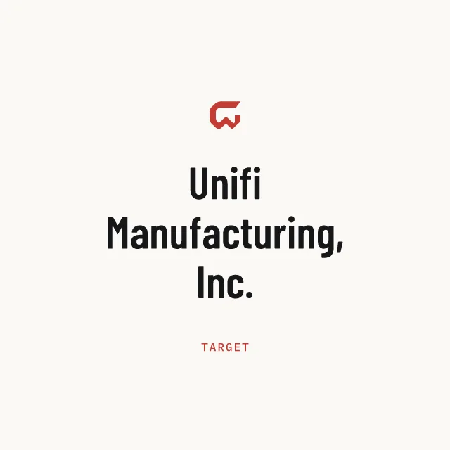 Target: Unifi Manufacturing, Inc.