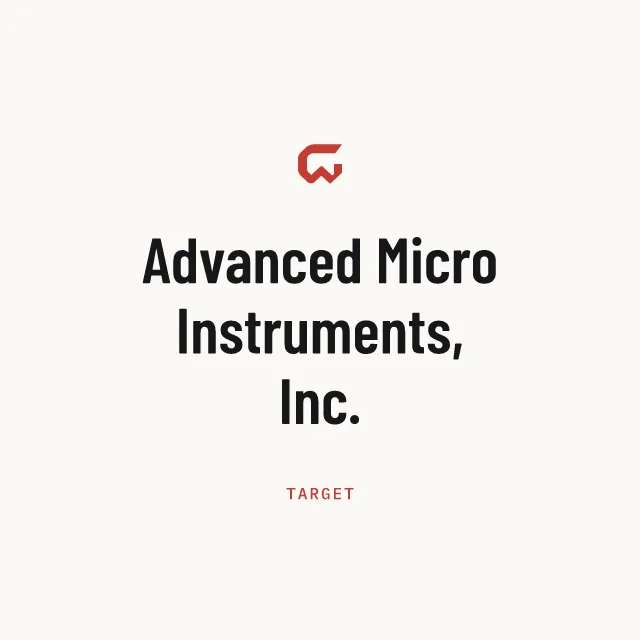 Target: Advanced Micro Instruments, Inc.