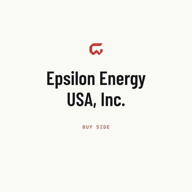Buy side: Epsilon Energy USA, Inc.