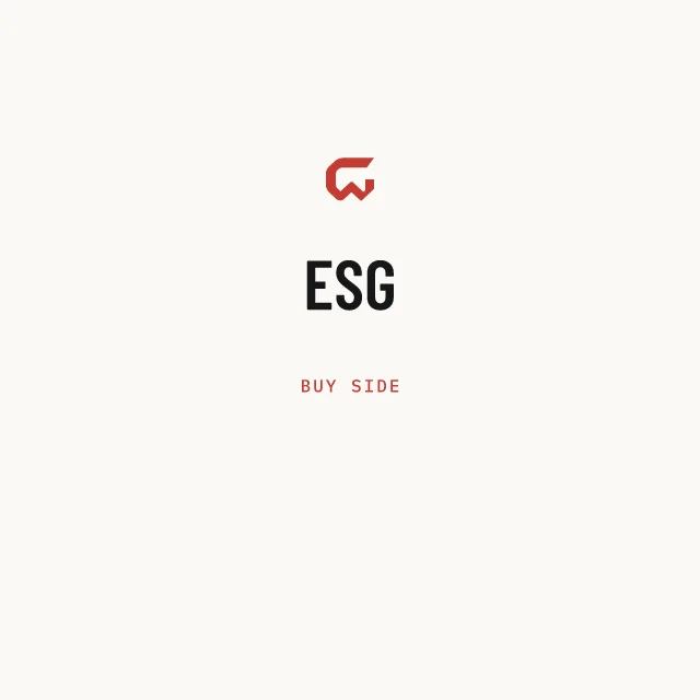 Buy side: ESG