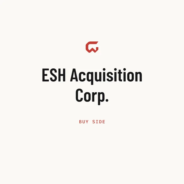 Buy side: ESH Acquisition Corp.