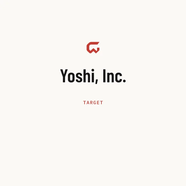Target: Yoshi, Inc.