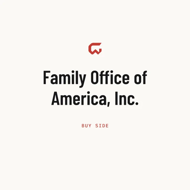 Buy side: Family Office of America, Inc.