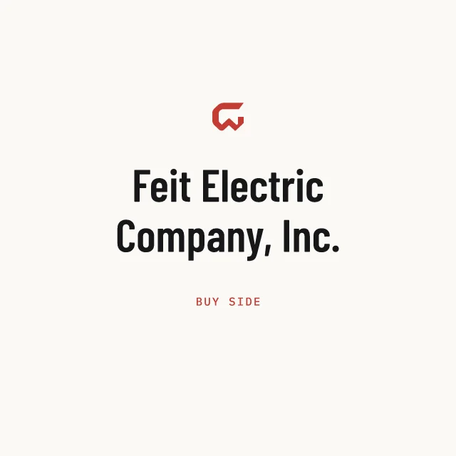 Buy side: Feit Electric Company, Inc.