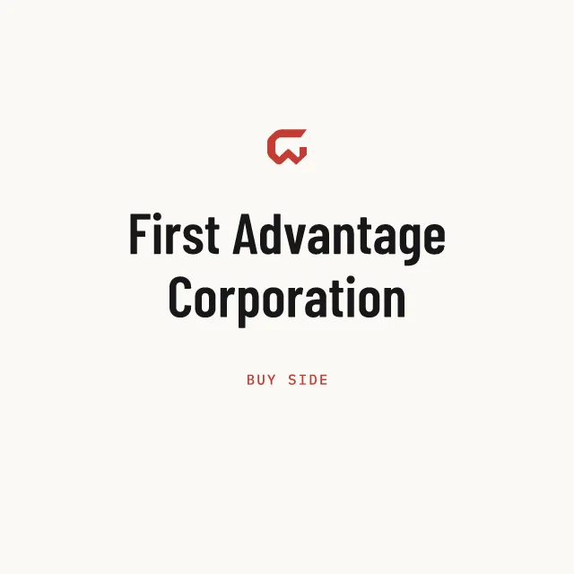 Buy side: First Advantage Corporation