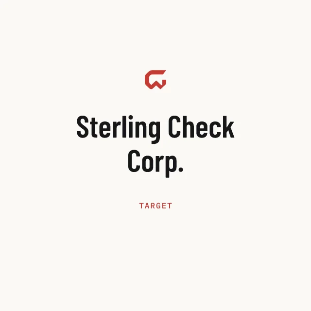 Target: Sterling Check Corp.