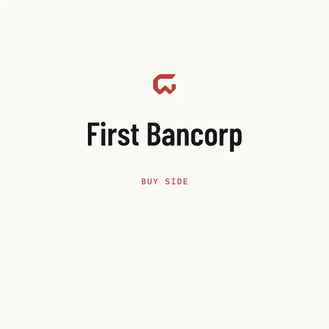 Buy side: First Bancorp