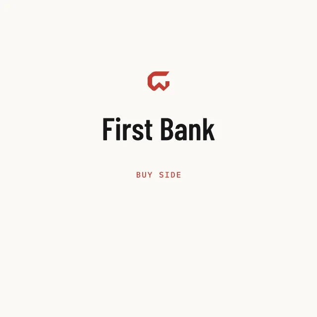 Buy side: First Bank
