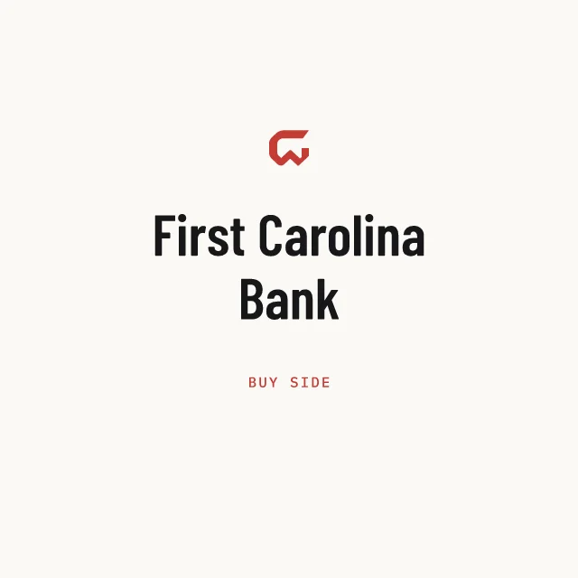 Buy side: First Carolina Bank