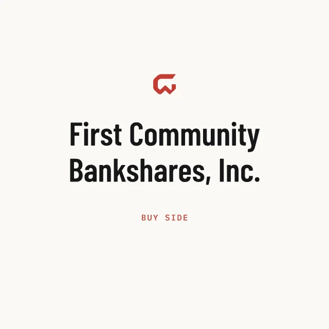 Buy side: First Community Bankshares, Inc.