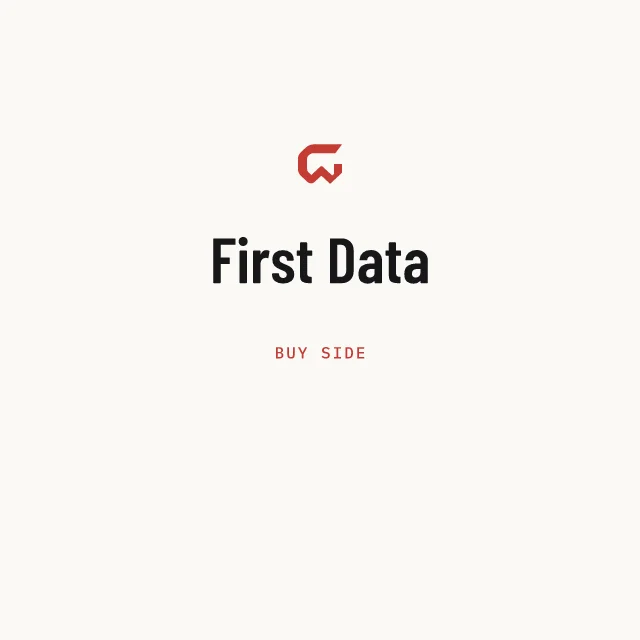 Buy side: First Data