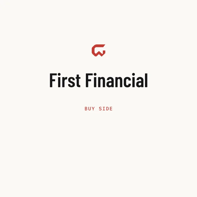 Buy side: First Financial