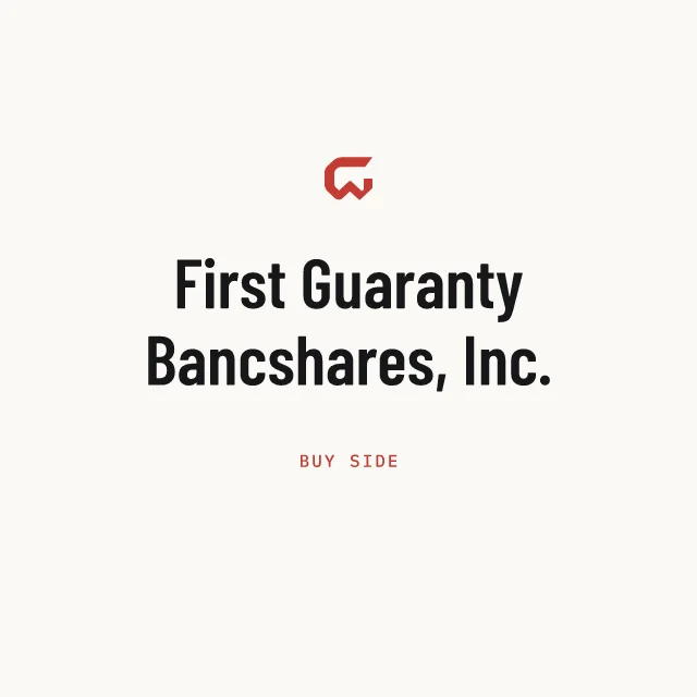 Buy side: First Guaranty Bancshares, Inc.