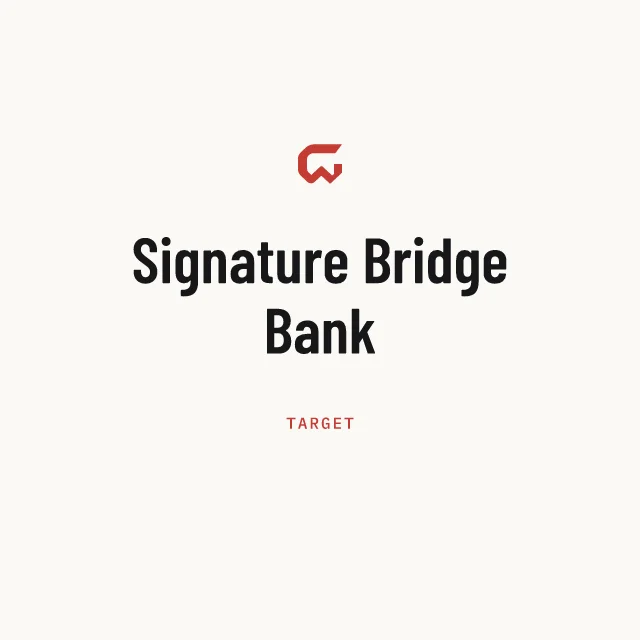 Target: Signature Bridge Bank