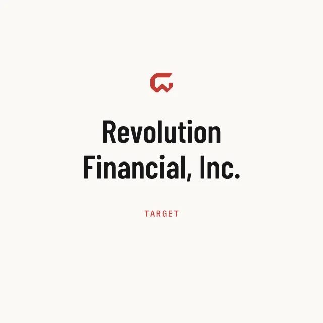 Target: Revolution Financial, Inc.