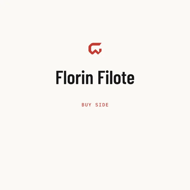 Buy side: Florin Filote