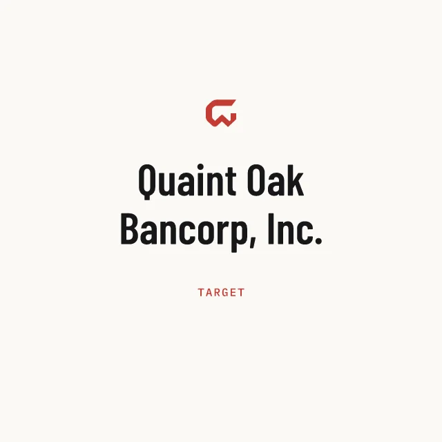 Target: Quaint Oak Bancorp, Inc.