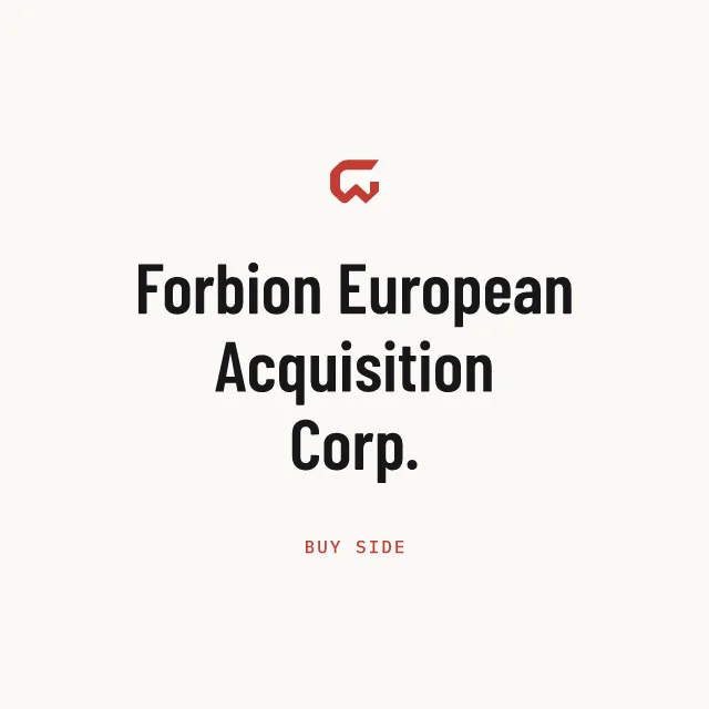 Buy side: Forbion European Acquisition Corp.