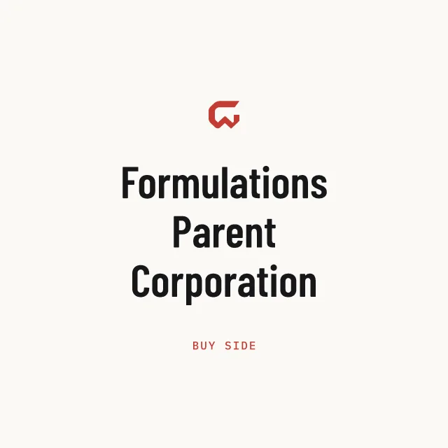 Buy side: Formulations Parent Corporation