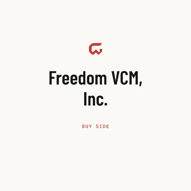 Buy side: Freedom VCM, Inc.