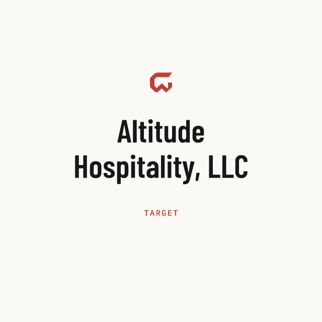 Target: Altitude Hospitality, LLC