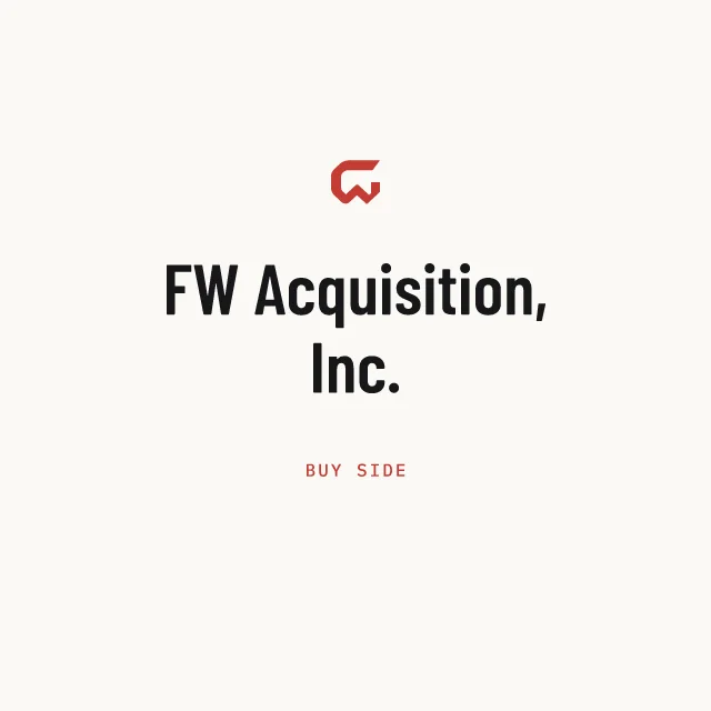 Buy side: FW Acquisition, Inc.