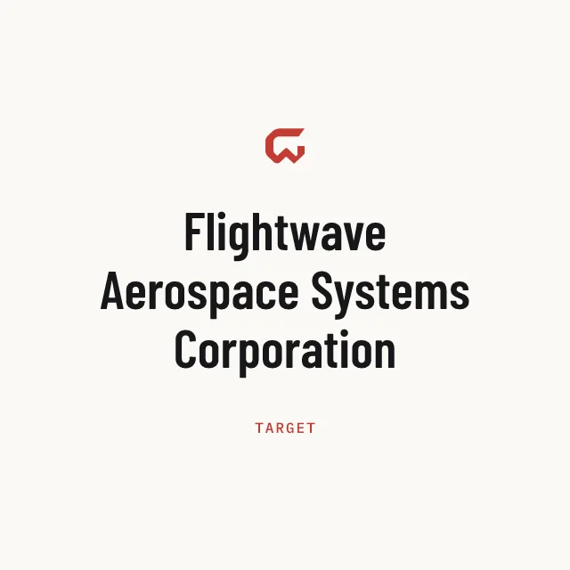 Target: Flightwave Aerospace Systems Corporation