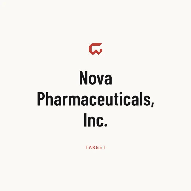 Target: Nova Pharmaceuticals, Inc.