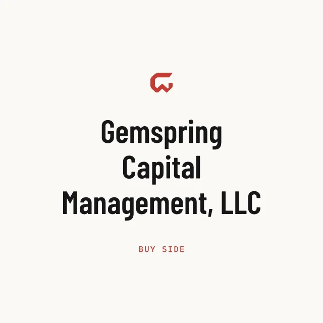 Buy side: Gemspring Capital Management, LLC