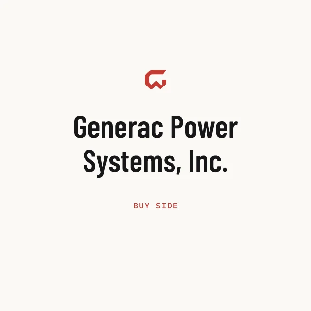 Buy side: Generac Power Systems, Inc.