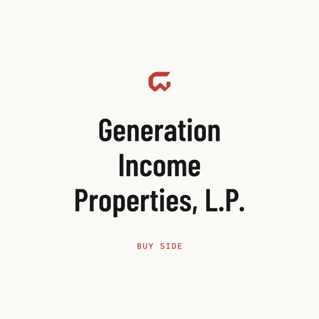 Buy side: Generation Income Properties, L.P.